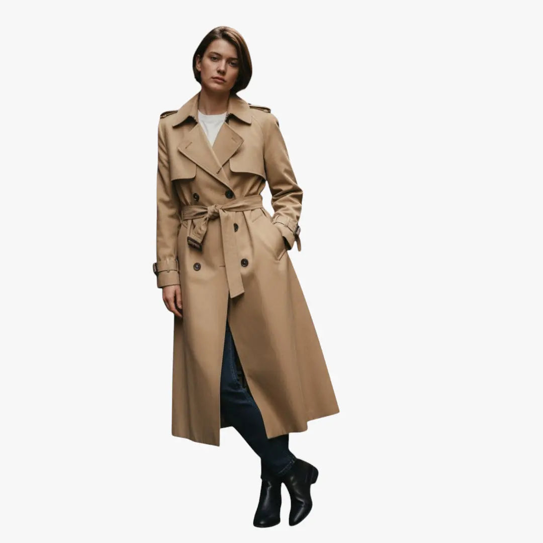 Women's Water-resistant Trench Coat | long Noah & Elise