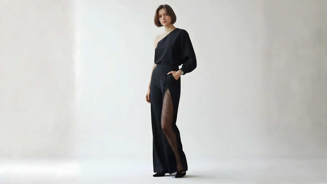 One Shoulder Evening Dress Styling