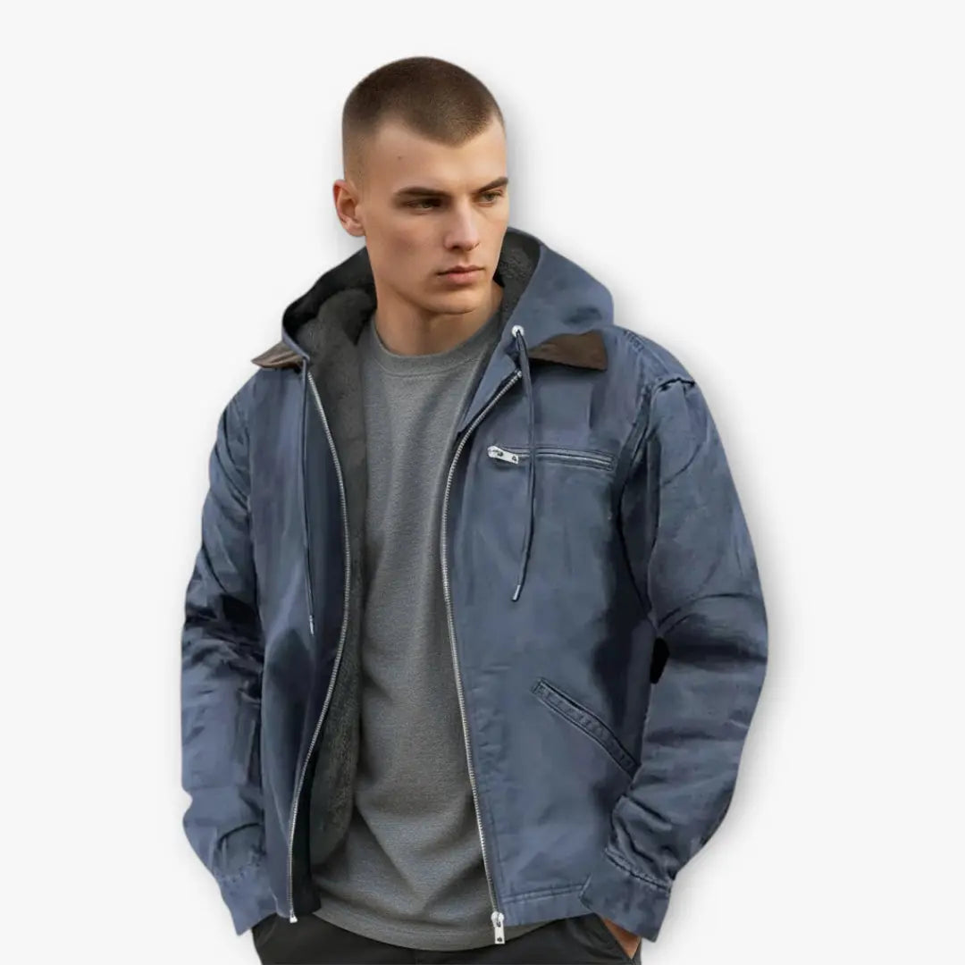 Men's Winter Sherpa Jacket | Hood Noah & Elise